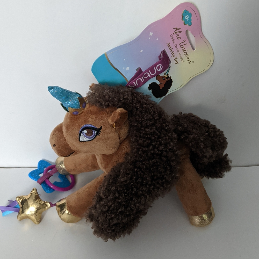 Afro Unicorn Activity Toy -NEW